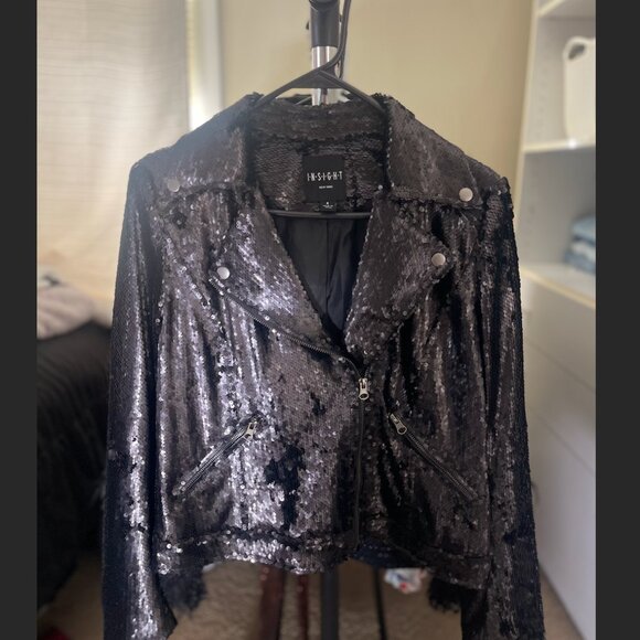 Insight New York- Black Sequined Jacket - Picture 1 of 2